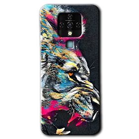 Tecno Camon 16 Colorfull Aslan Baskılı Uyumlu Silikon Kılıf