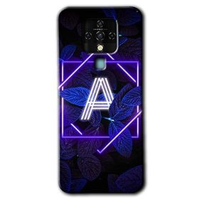 Tecno Camon 16 Dark Neon Yaprak A Harfi Baskılı Uyumlu Silikon Kılıf
