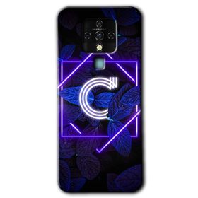 Tecno Camon 16 Dark Neon Yaprak Ç Harfi Baskılı Uyumlu Silikon Kılıf