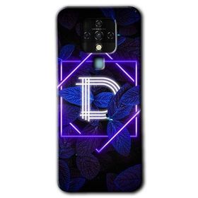 Tecno Camon 16 Dark Neon Yaprak D Harfi Baskılı Uyumlu Silikon Kılıf