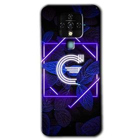 Tecno Camon 16 Dark Neon Yaprak G Harfi Baskılı Uyumlu Silikon Kılıf