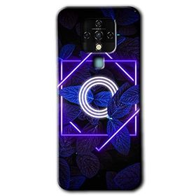 Tecno Camon 16 Dark Neon Yaprak O Harfi Baskılı Uyumlu Silikon Kılıf