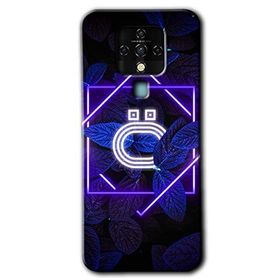 Tecno Camon 16 Dark Neon Yaprak O Harfi Baskılı Uyumlu Silikon Kılıf