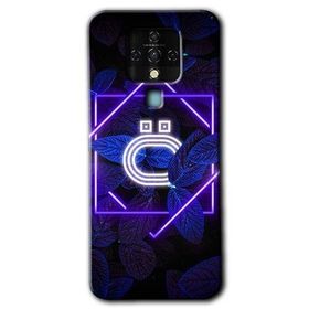 Tecno Camon 16 Dark Neon Yaprak O Harfi Baskılı Uyumlu Silikon Kılıf