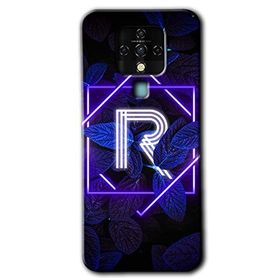 Tecno Camon 16 Dark Neon Yaprak R Harfi Baskılı Uyumlu Silikon Kılıf