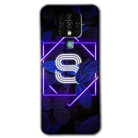 Tecno Camon 16 Dark Neon Yaprak Ş Harfi Baskılı Uyumlu Silikon Kılıf