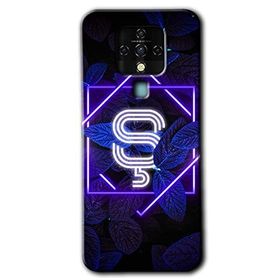 Tecno Camon 16 Dark Neon Yaprak Ş Harfi Baskılı Uyumlu Silikon Kılıf