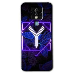Tecno Camon 16 Dark Neon Yaprak Y Harfi Baskılı Uyumlu Silikon Kılıf