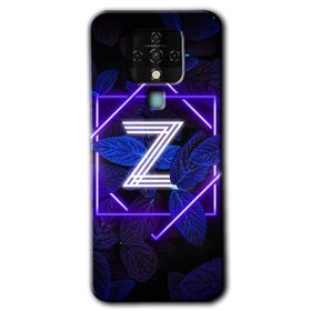 Tecno Camon 16 Dark Neon Yaprak Z Harfi Baskılı Uyumlu Silikon Kılıf
