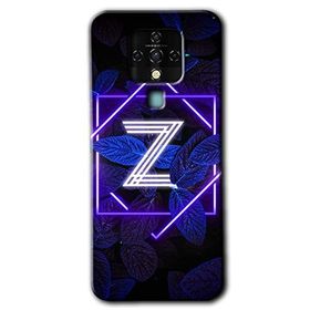 Tecno Camon 16 Dark Neon Yaprak Z Harfi Baskılı Uyumlu Silikon Kılıf
