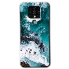 Tecno Camon 16 Deniz Kıyısı Baskılı Uyumlu Silikon Kılıf
