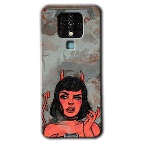 Tecno Camon 16 Devil Girl Baskılı Uyumlu Silikon Kılıf