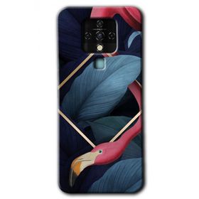 Tecno Camon 16 Flamingo Yaprak Baskılı Uyumlu Silikon Kılıf