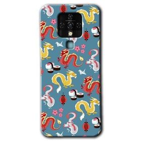 Tecno Camon 16 Funky Dragon Baskılı Uyumlu Silikon Kılıf