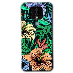Tecno Camon 16 Hibiscus Flowers Baskılı Uyumlu Silikon Kılıf