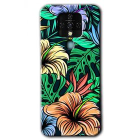 Tecno Camon 16 Hibiscus Flowers Baskılı Uyumlu Silikon Kılıf