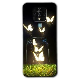 Tecno Camon 16 Işıklı Kelebekler Baskılı Uyumlu Silikon Kılıf