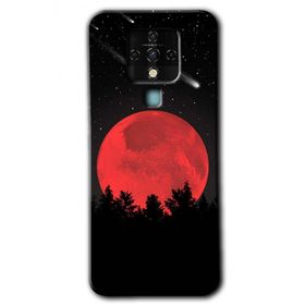 Tecno Camon 16 Kanlı Ay Baskılı Uyumlu Silikon Kılıf