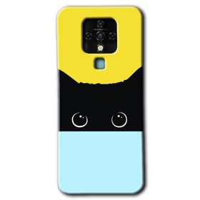 Tecno Camon 16 Kara Kedi Baskılı Uyumlu Silikon Kılıf