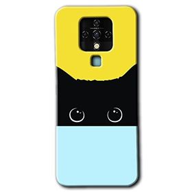 Tecno Camon 16 Kara Kedi Baskılı Uyumlu Silikon Kılıf