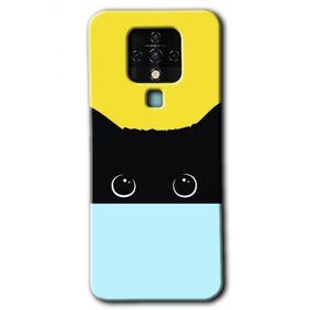 Tecno Camon 16 Kara Kedi Baskılı Uyumlu Silikon Kılıf