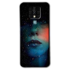 Tecno Camon 16 Karanlık Kadın Baskılı Uyumlu Silikon Kılıf