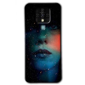 Tecno Camon 16 Karanlık Kadın Baskılı Uyumlu Silikon Kılıf