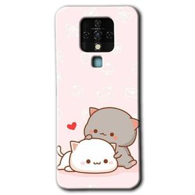 Tecno Camon 16 Kedi Aşkı Baskılı Uyumlu Silikon Kılıf
