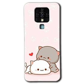Tecno Camon 16 Kedi Aşkı Baskılı Uyumlu Silikon Kılıf