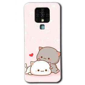 Tecno Camon 16 Kedi Aşkı Baskılı Uyumlu Silikon Kılıf
