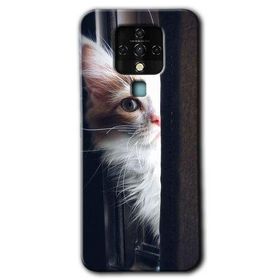 Tecno Camon 16 Kedi Bakışı Baskılı Uyumlu Silikon Kılıf