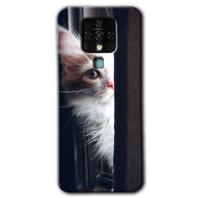 Tecno Camon 16 Kedi Bakışı Baskılı Uyumlu Silikon Kılıf