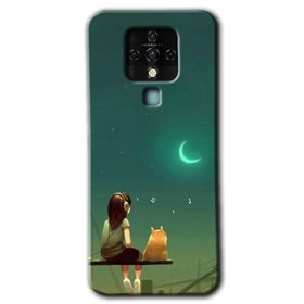 Tecno Camon 16 Kedili Kız Baskılı Uyumlu Silikon Kılıf