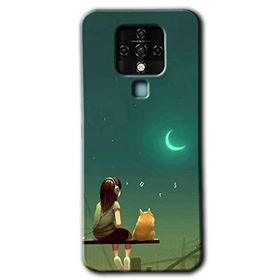 Tecno Camon 16 Kedili Kız Baskılı Uyumlu Silikon Kılıf