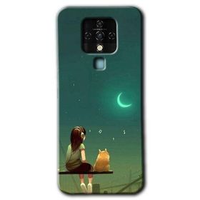 Tecno Camon 16 Kedili Kız Baskılı Uyumlu Silikon Kılıf