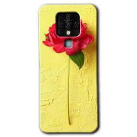 Tecno Camon 16 Kırmızı Gül Baskılı Uyumlu Silikon Kılıf