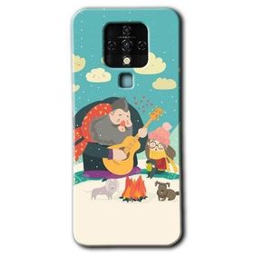 Tecno Camon 16 Kış Pikniği Baskılı Uyumlu Silikon Kılıf