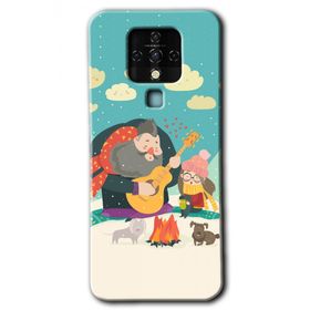 Tecno Camon 16 Kış Pikniği Baskılı Uyumlu Silikon Kılıf