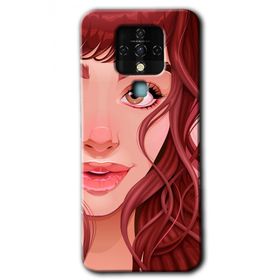 Tecno Camon 16 Kızıl Kız Baskılı Uyumlu Silikon Kılıf