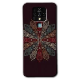 Tecno Camon 16 Mandala Patterns Kaleidoscope Baskılı Uyumlu Silikon Kılıf