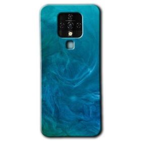 Tecno Camon 16 Mavi Aura Baskılı Uyumlu Silikon Kılıf