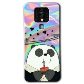 Tecno Camon 16 Milkshake Panda Baskılı Uyumlu Silikon Kılıf