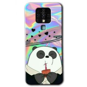 Tecno Camon 16 Milkshake Panda Baskılı Uyumlu Silikon Kılıf
