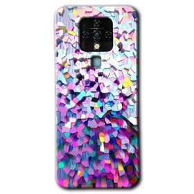 Tecno Camon 16 Mosaic Fragments Colorfull Baskılı Uyumlu Silikon Kılıf