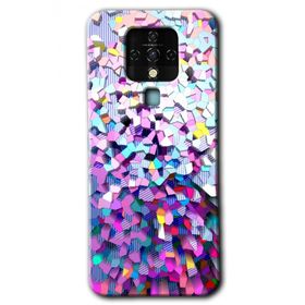 Tecno Camon 16 Mosaic Fragments Colorfull Baskılı Uyumlu Silikon Kılıf