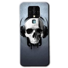 Tecno Camon 16 Müzik Kurukafa Baskılı Uyumlu Silikon Kılıf