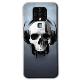 Tecno Camon 16 Müzik Kurukafa Baskılı Uyumlu Silikon Kılıf