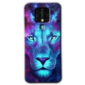 Tecno Camon 16 Neon Lion Baskılı Uyumlu Silikon Kılıf