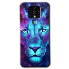 Tecno Camon 16 Neon Lion Baskılı Uyumlu Silikon Kılıf