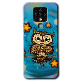 Tecno Camon 16 Owl Bird Stars Baskılı Uyumlu Silikon Kılıf